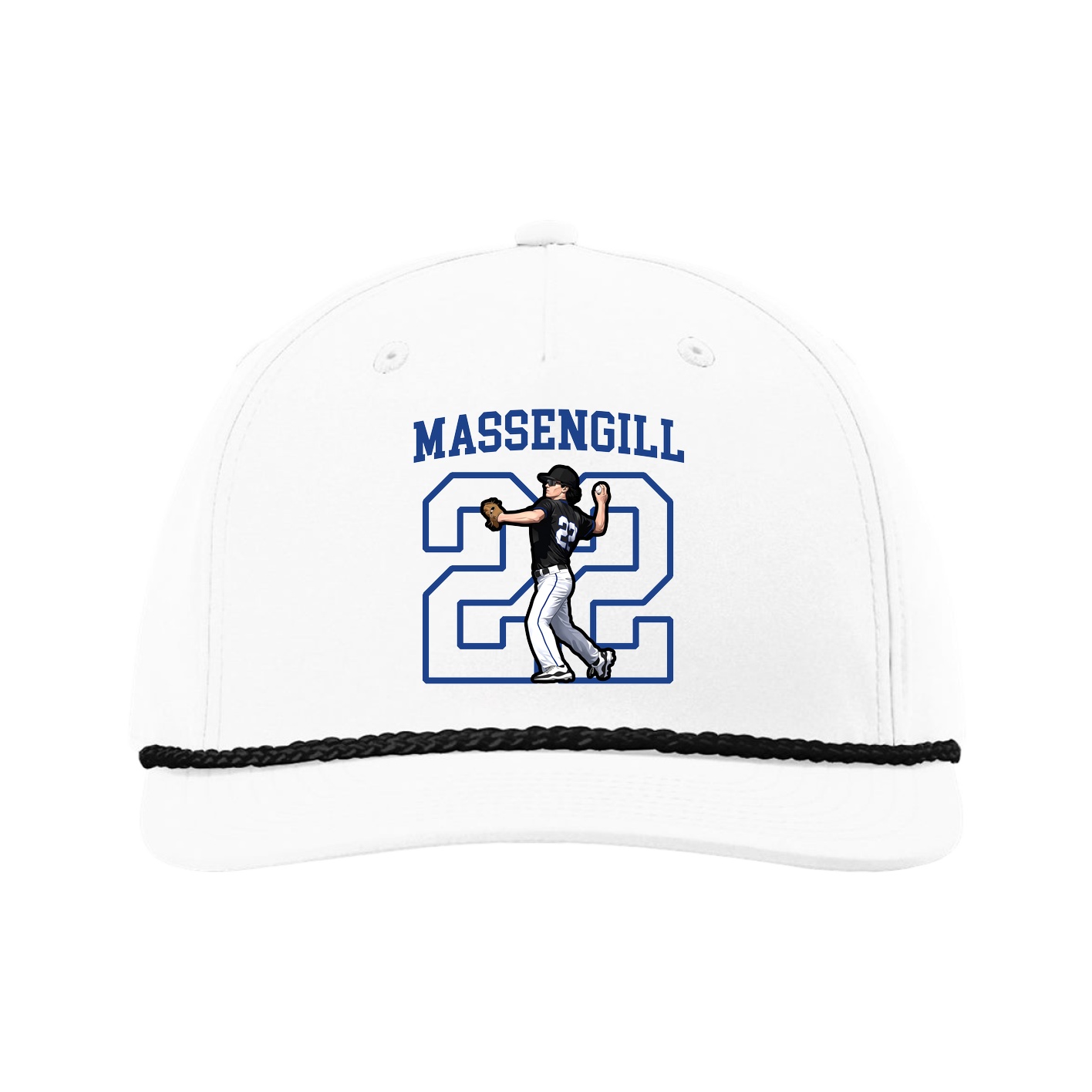 Five-Panel Classic Rope Cap — Shirsey in White