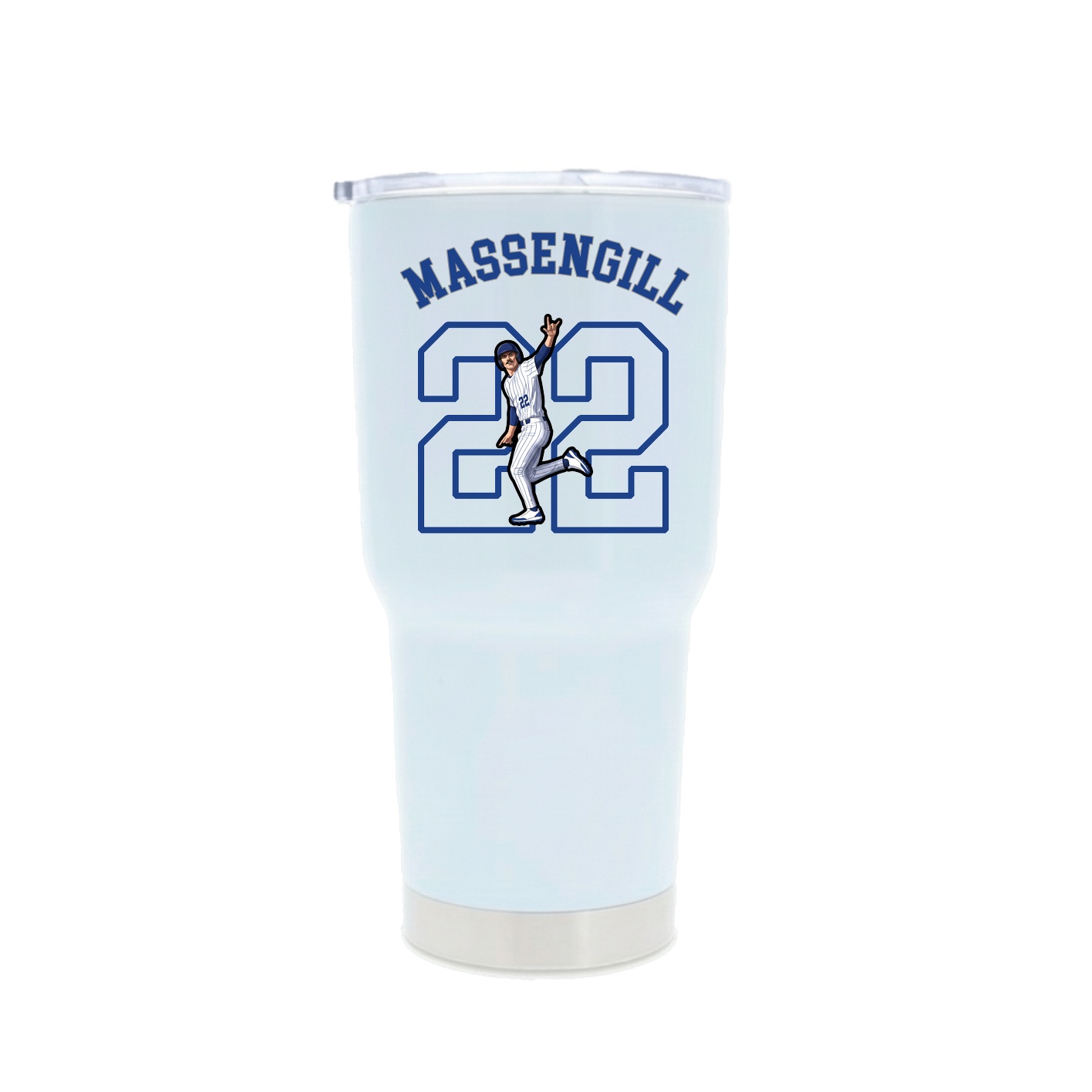 30oz Stainless Steel Tumbler — Shirsey Arch in White