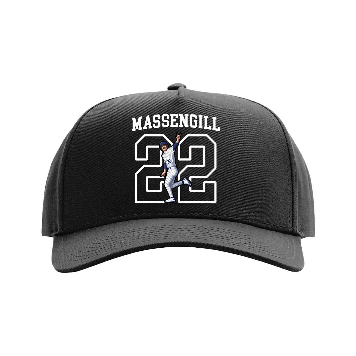 Full Fabric Five-Panel Champ Cap — Shirsey in Black