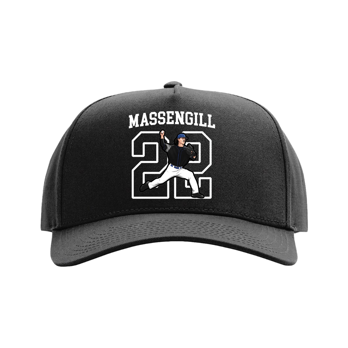 Full Fabric Five-Panel Champ Cap — Shirsey in Black