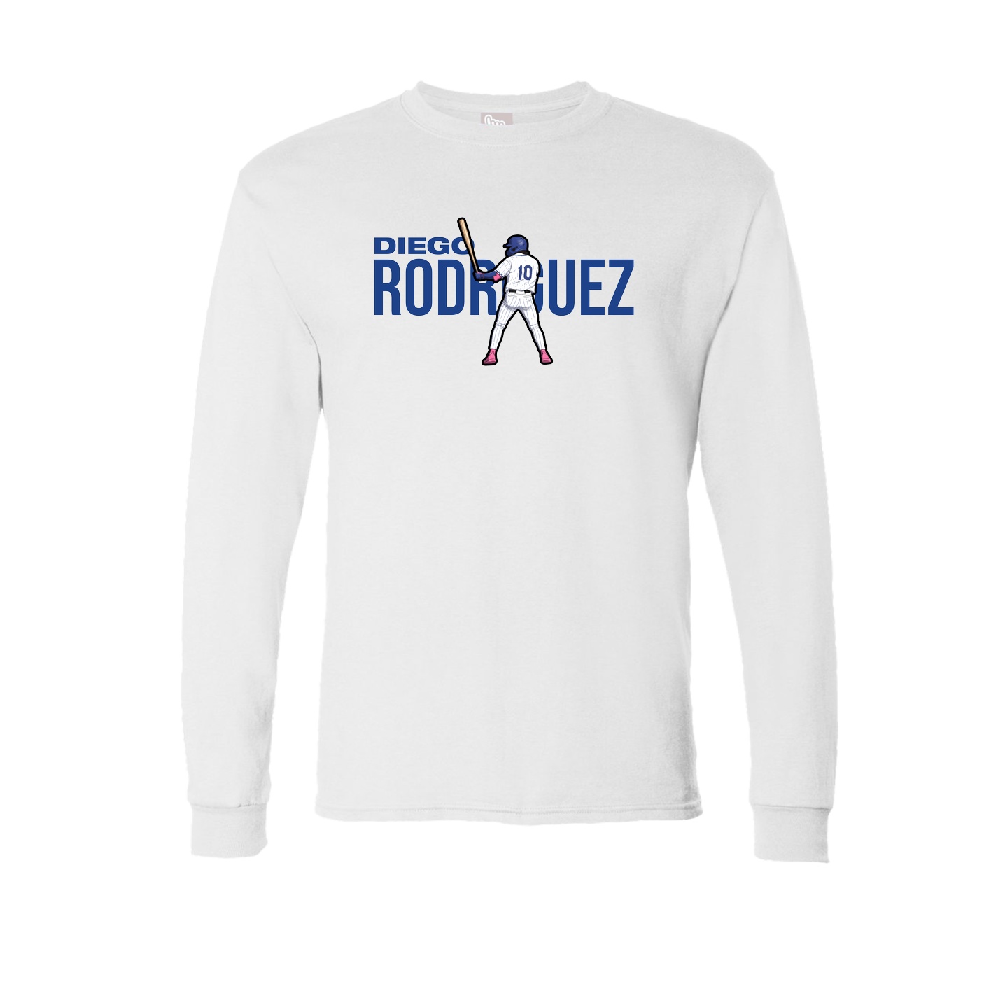 Long Sleeve Tee — Player Name in White