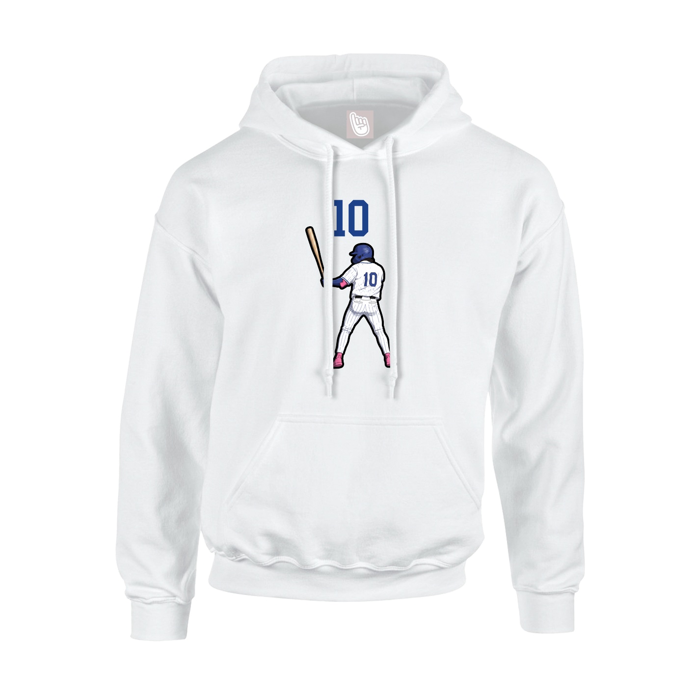 Hoodie — Number Top in White