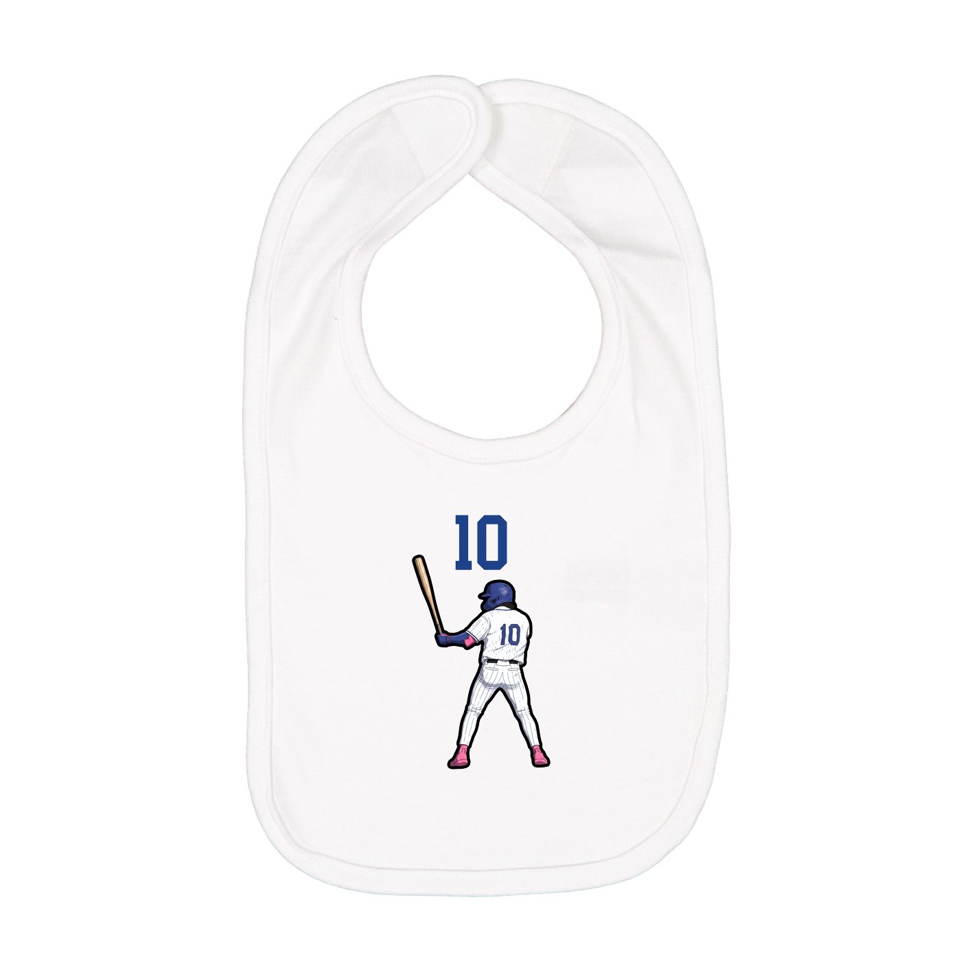 Infant Bib — Number Top in White