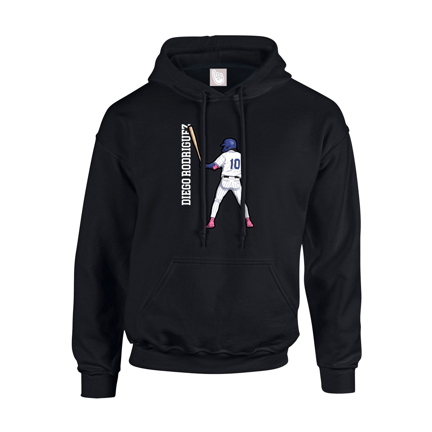 Hoodie — Name Vertical in Black