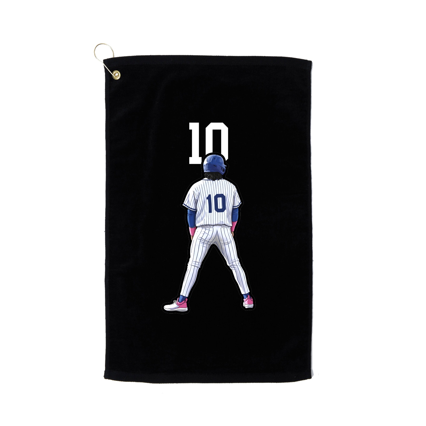 Golf Towel — Number Top in Black