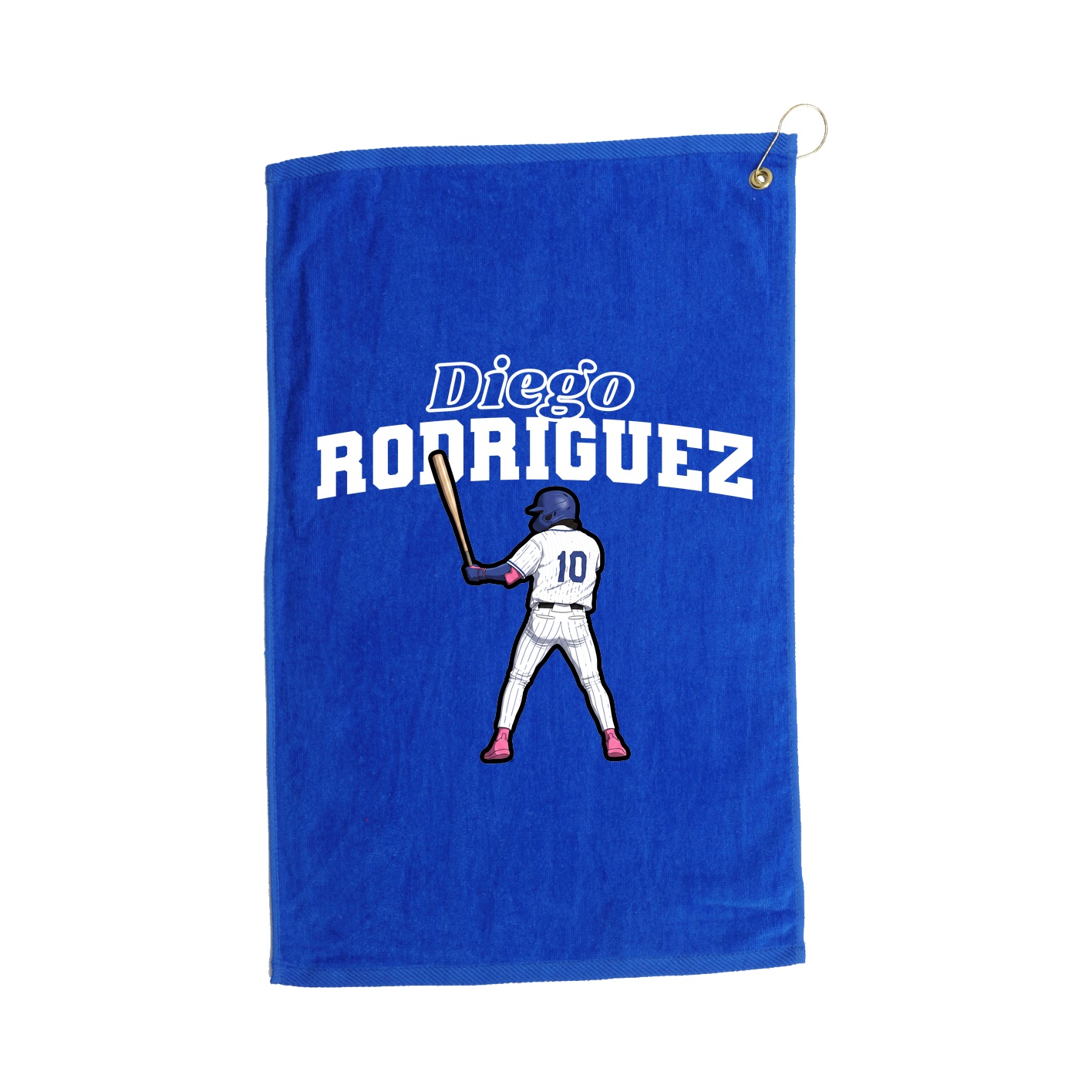 Golf Towel — Name Arch in Royal