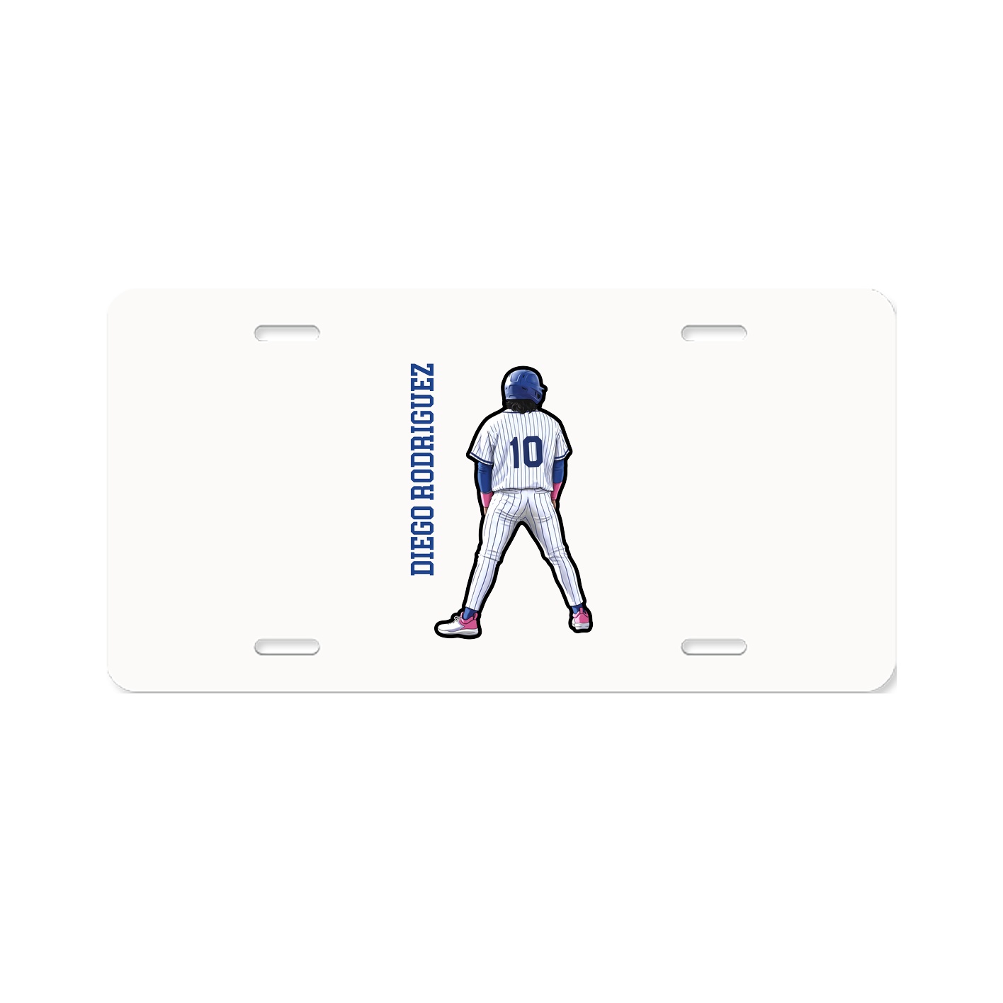 License Plate — Name Vertical in Classic