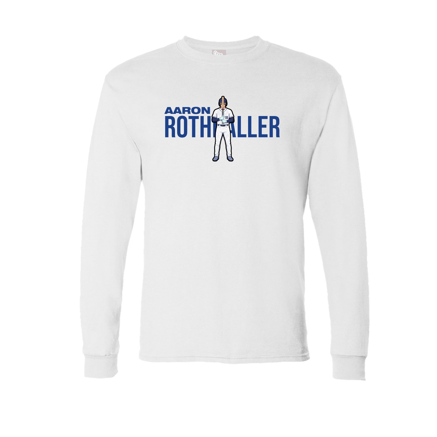 Long Sleeve Tee — Player Name in White