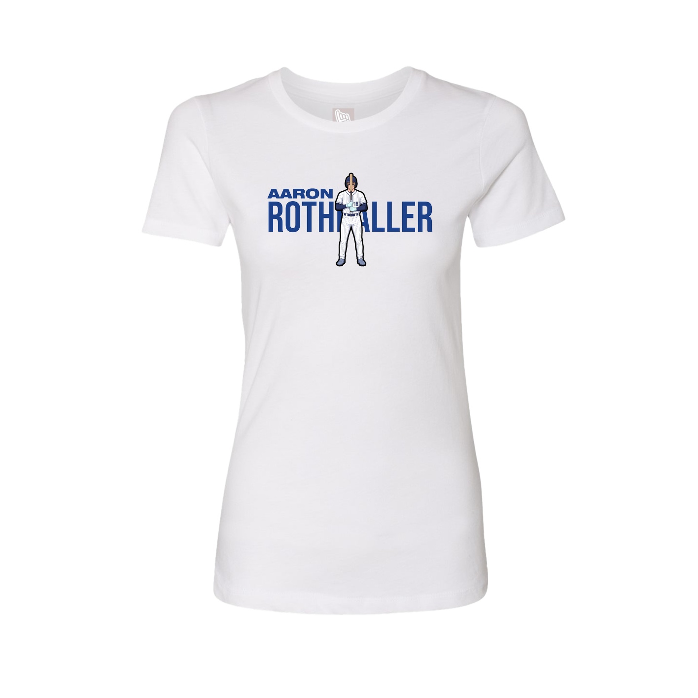 Fitted Women's Tee — Player Name in White