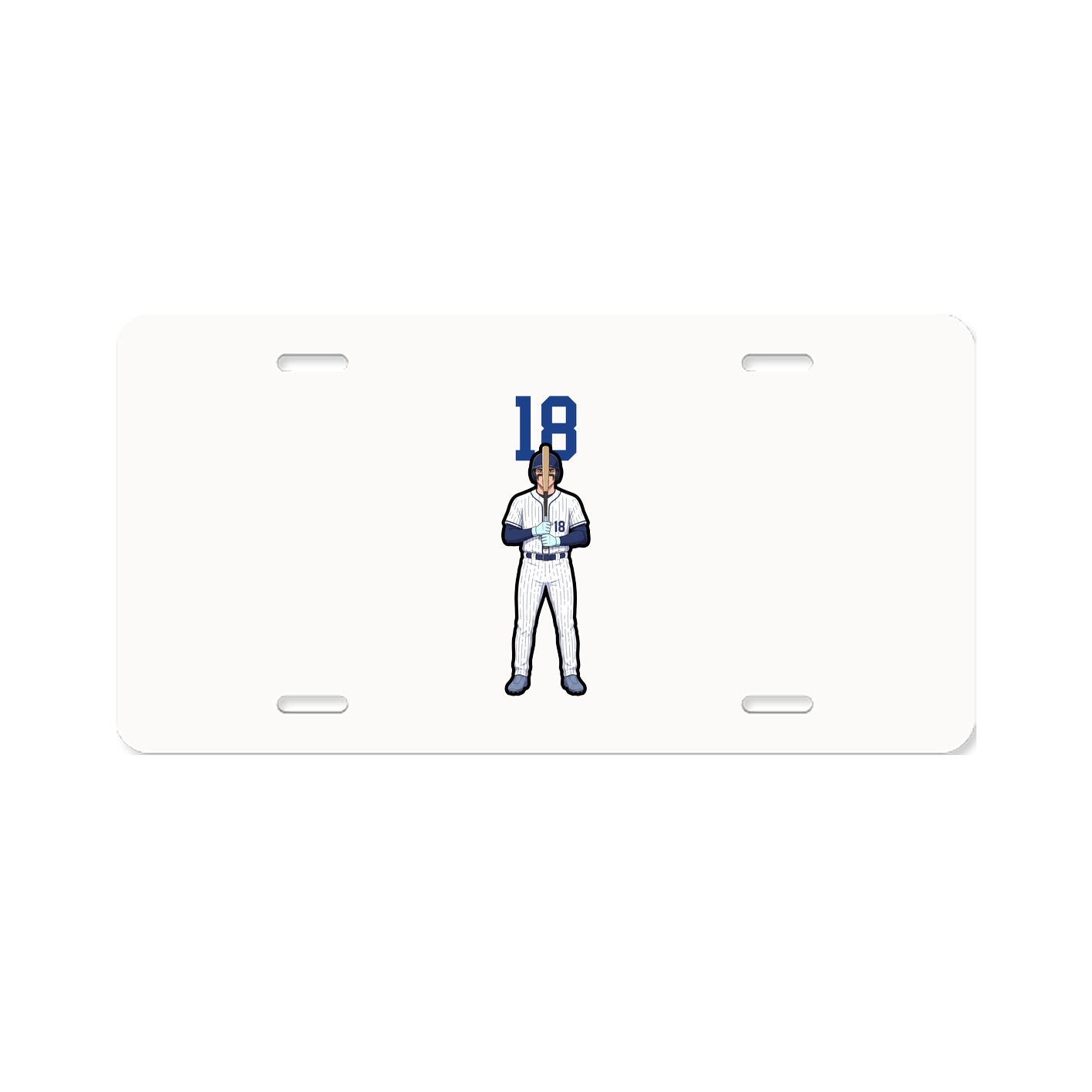 License Plate — Number Top in Classic