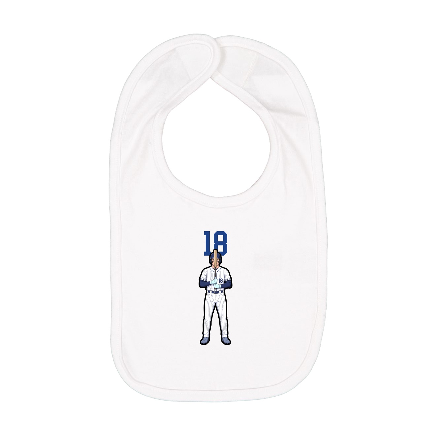 Infant Bib — Number Top in White
