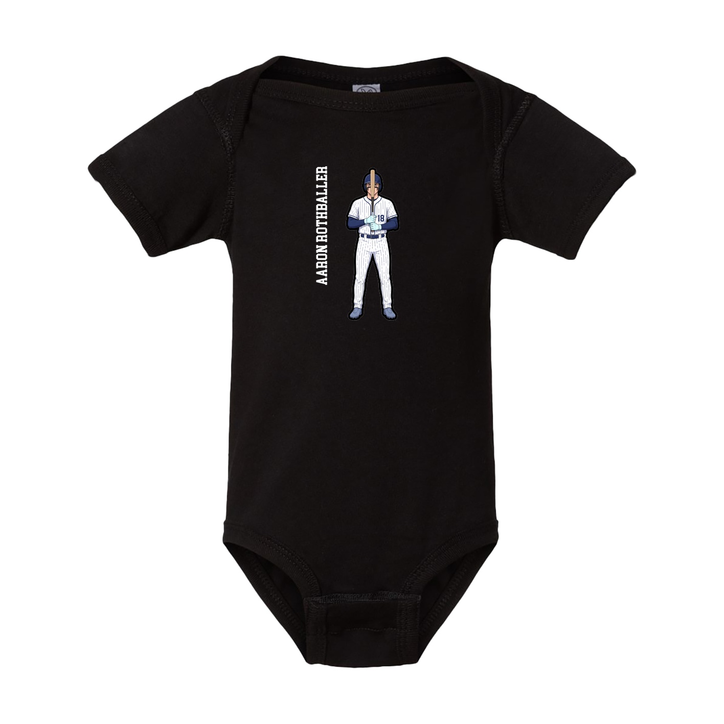 Baby Onesie — Name Vertical in Black