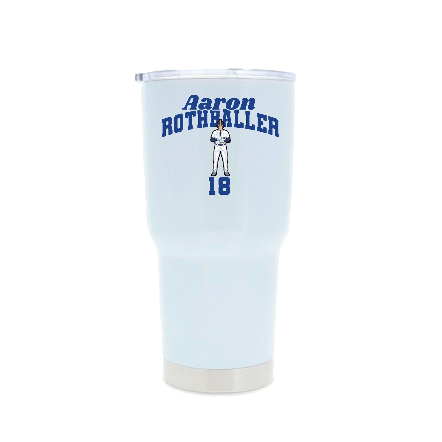 30oz Stainless Steel Tumbler — Signature Arch in White