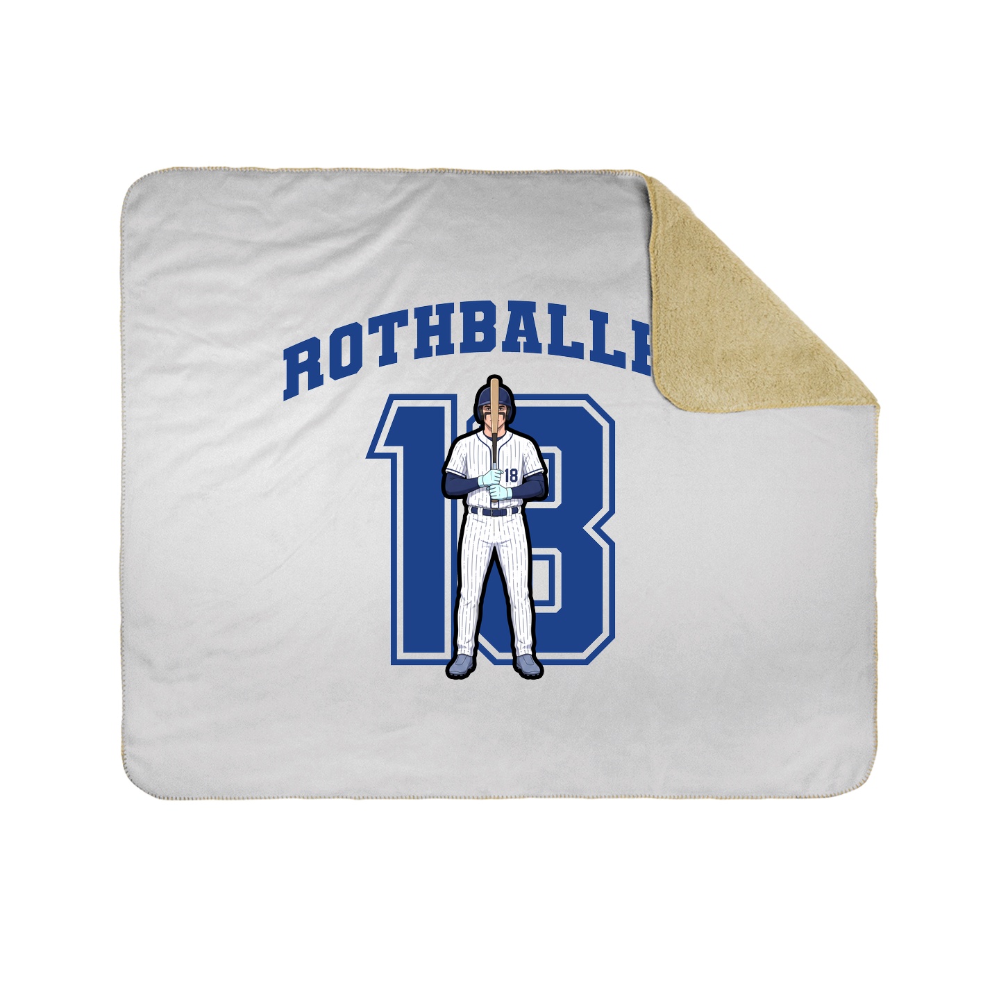 Throw Blanket — Number in White
