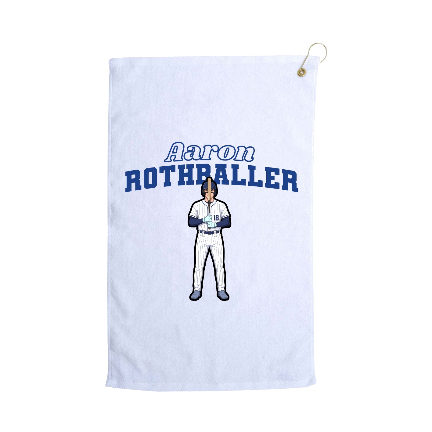 Golf Towel — Name Arch in White