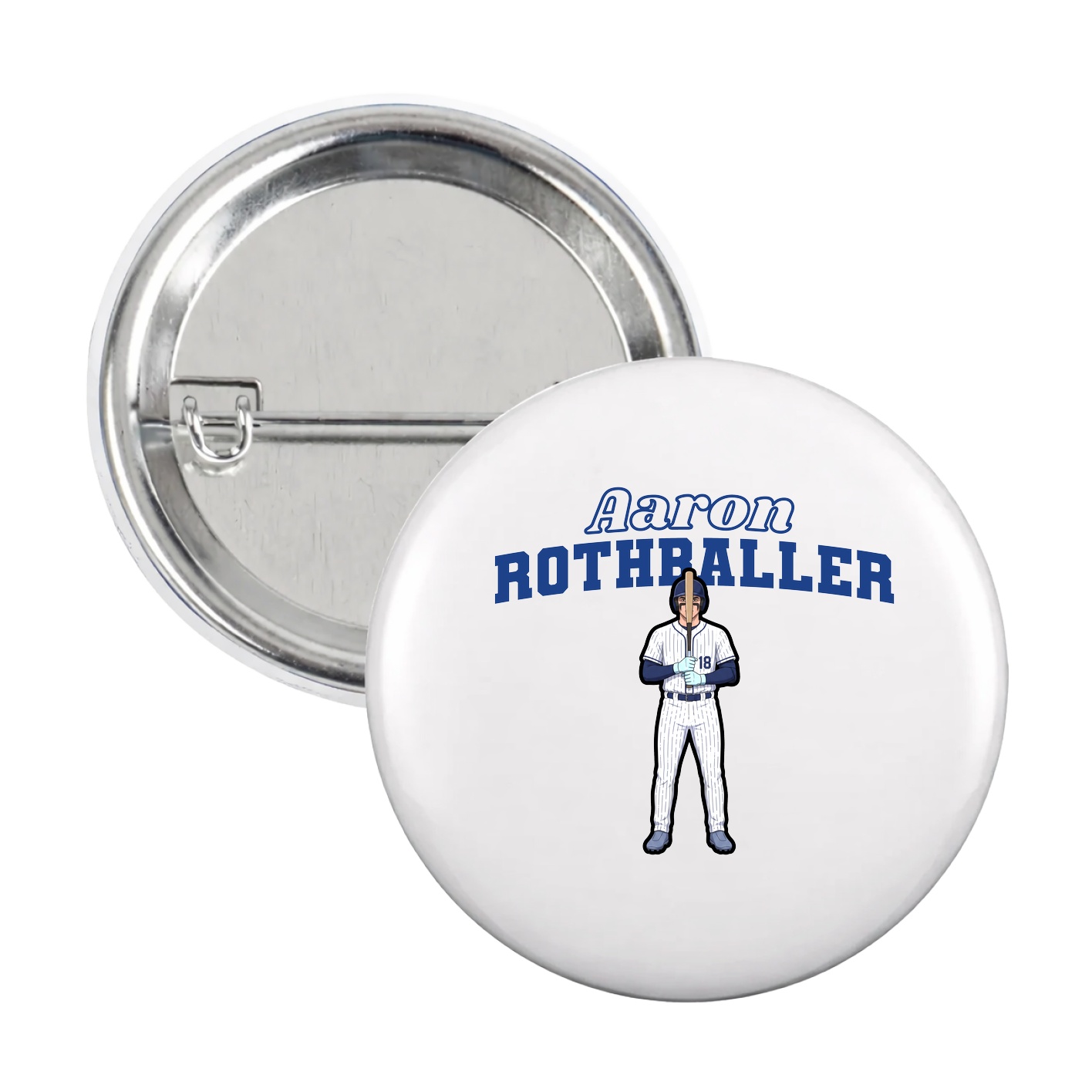 Game Day Button — Name Arch in White