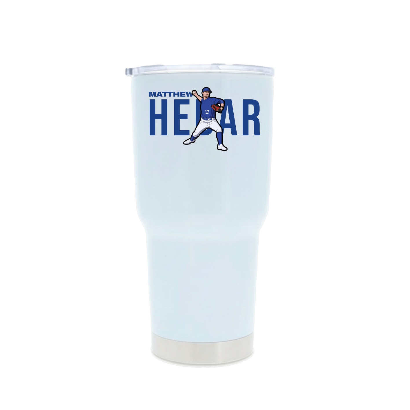 30oz Stainless Steel Tumbler — Player Name in White