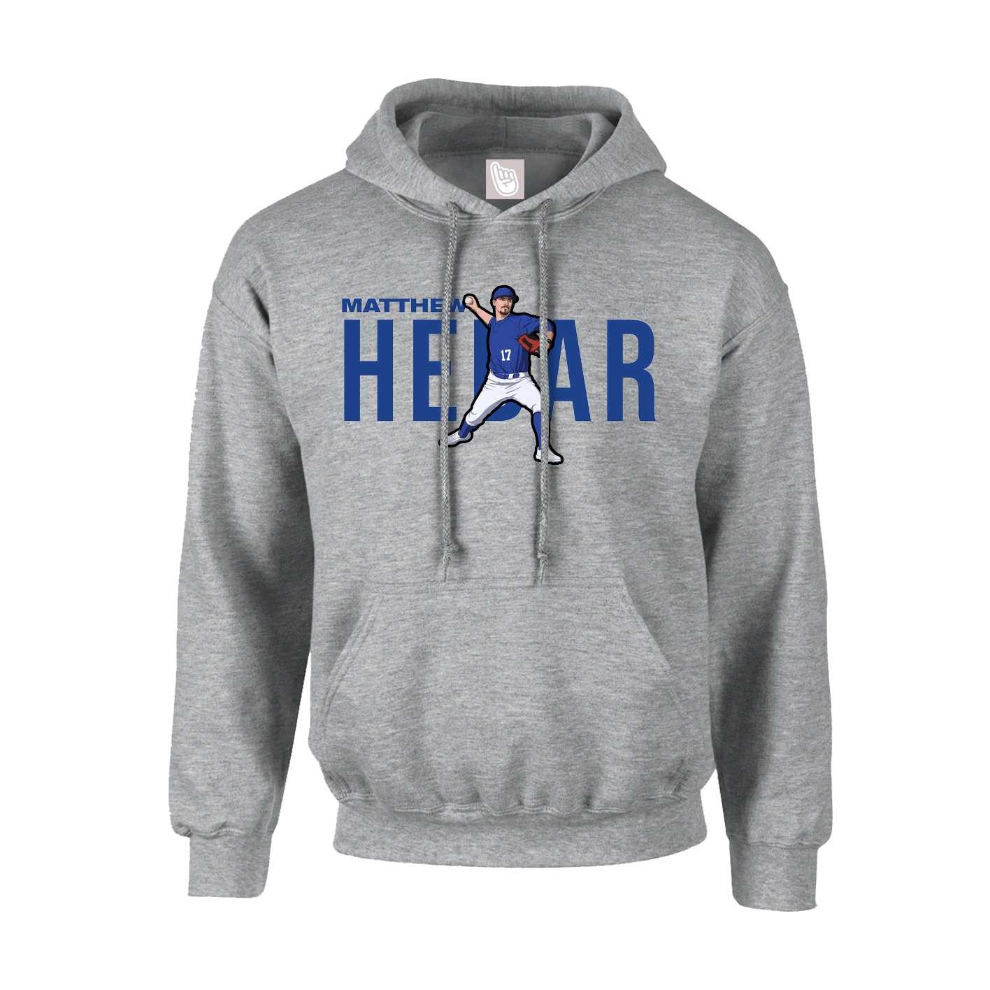 Hoodie — Player Name in Grey
