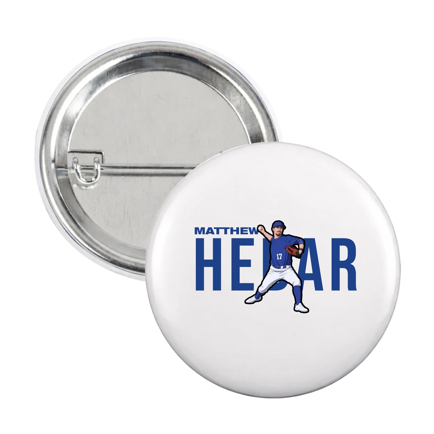 Game Day Button — Player Name in White