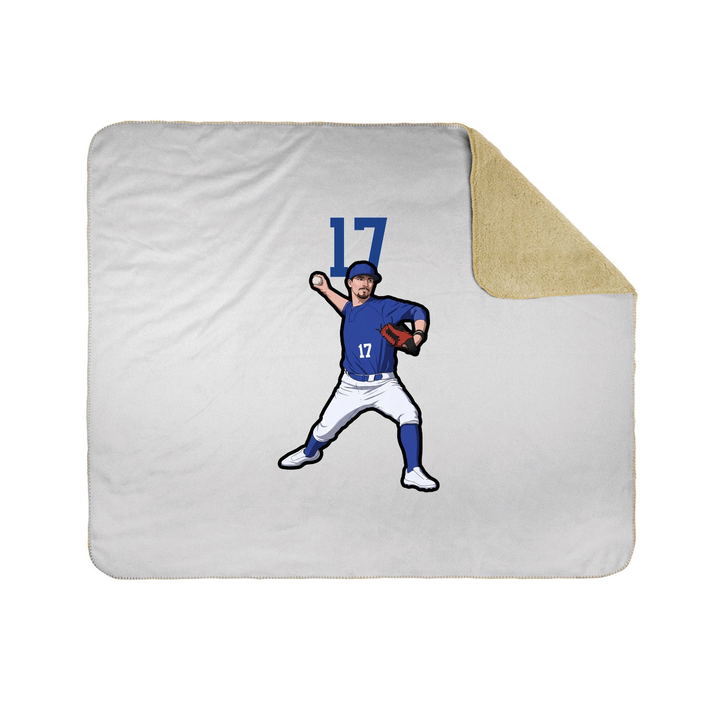 Throw Blanket — Number Top in White