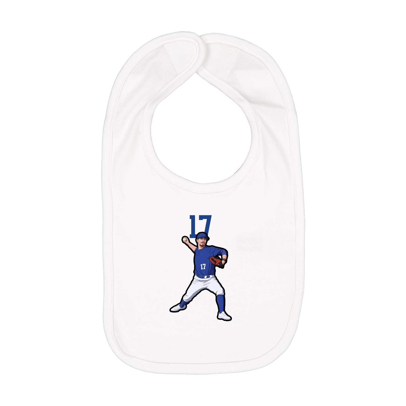 Infant Bib — Number Top in White