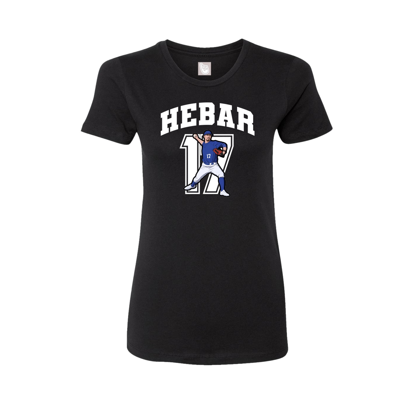 Fitted Women's Tee — Number in Black