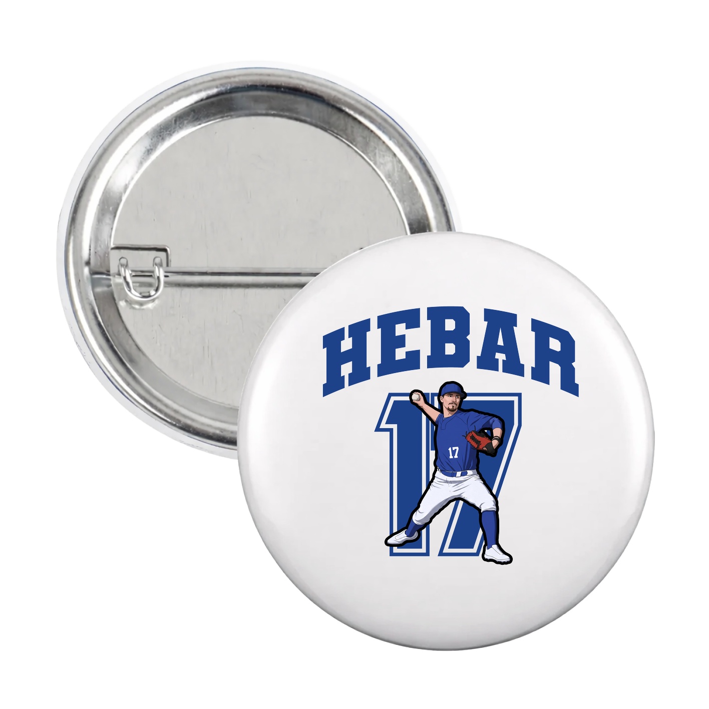 Game Day Button — Number in White