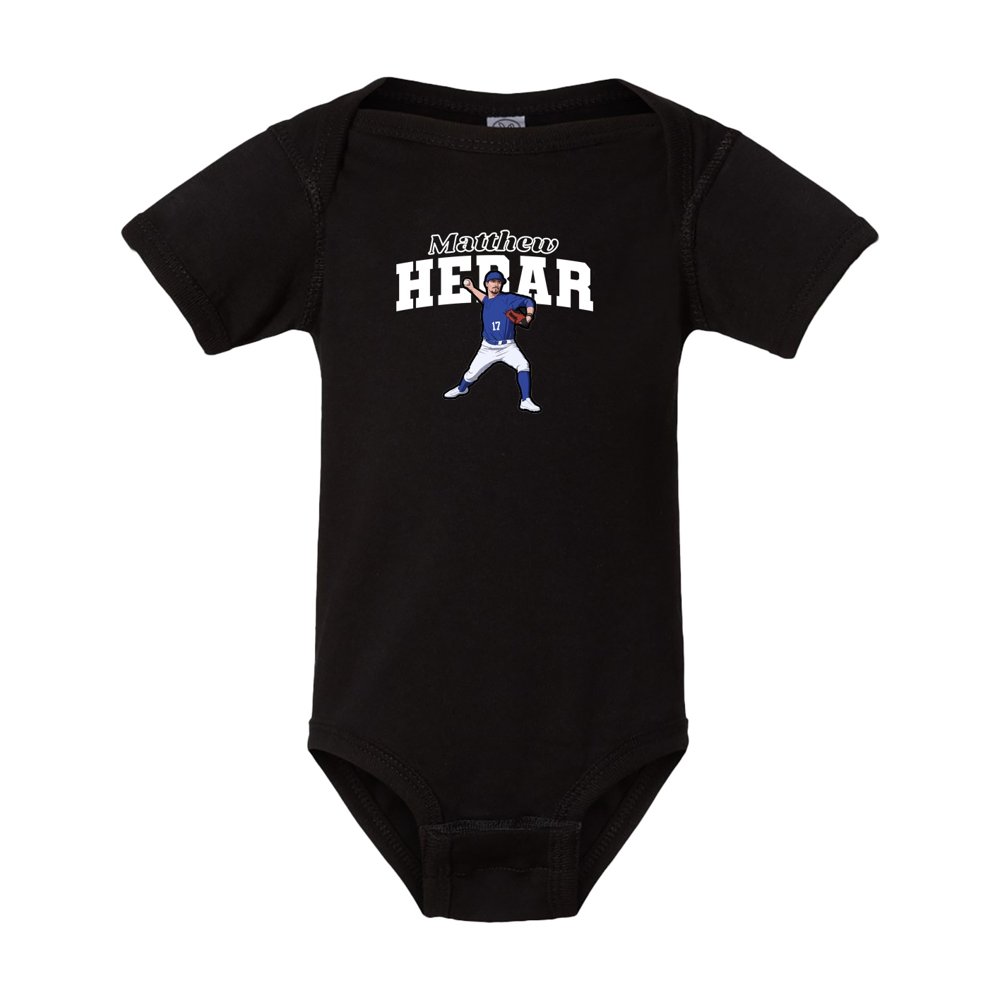 Baby Onesie — Name Arch in Black