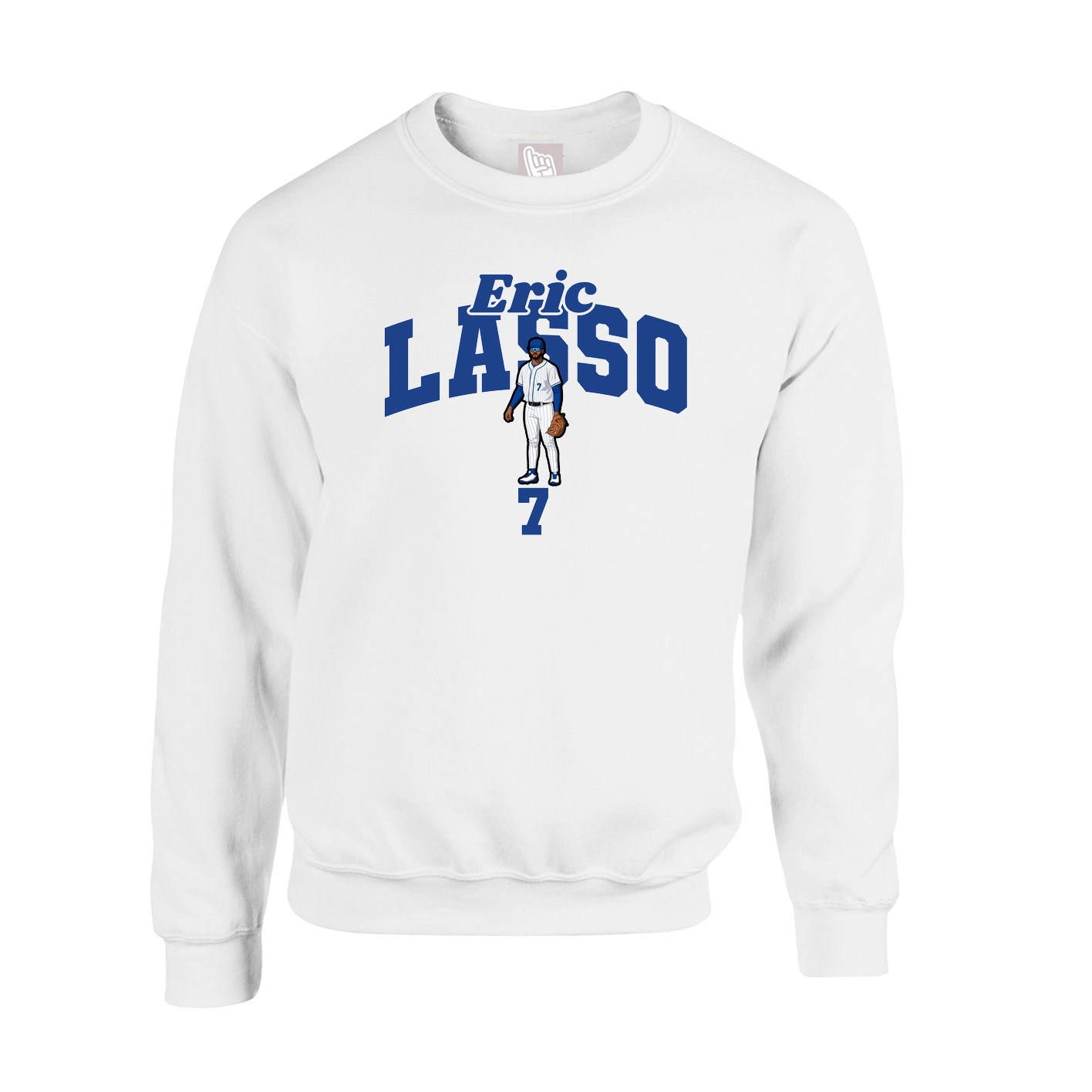 Fleece Crew — Signature Arch in White