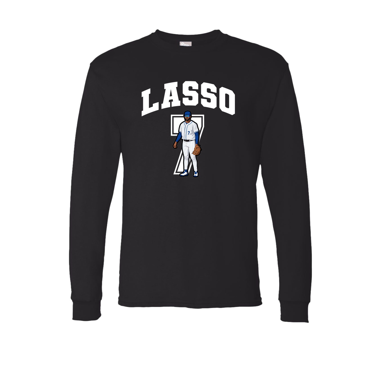 Long Sleeve Tee — Number in Black