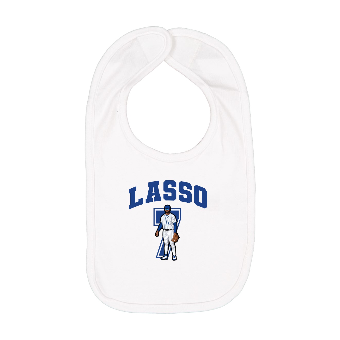 Infant Bib — Number in White