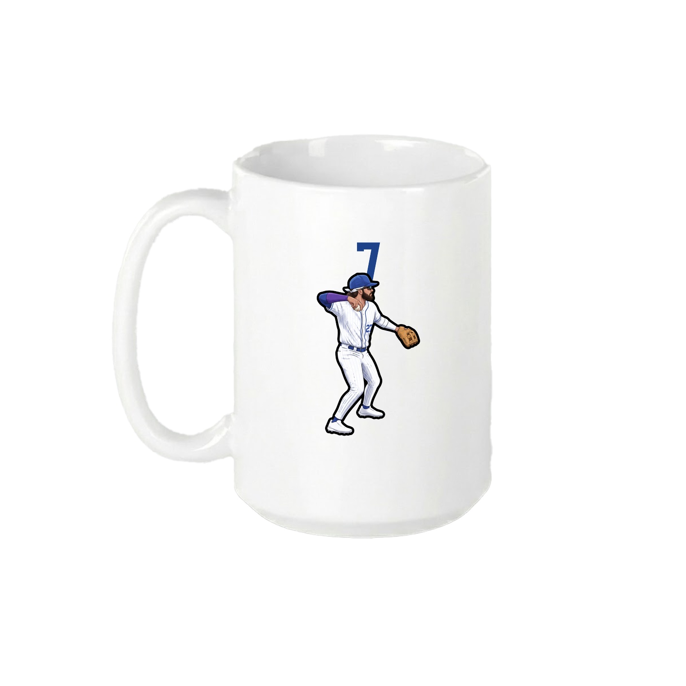 15oz Coffee Mug — Number Top in White