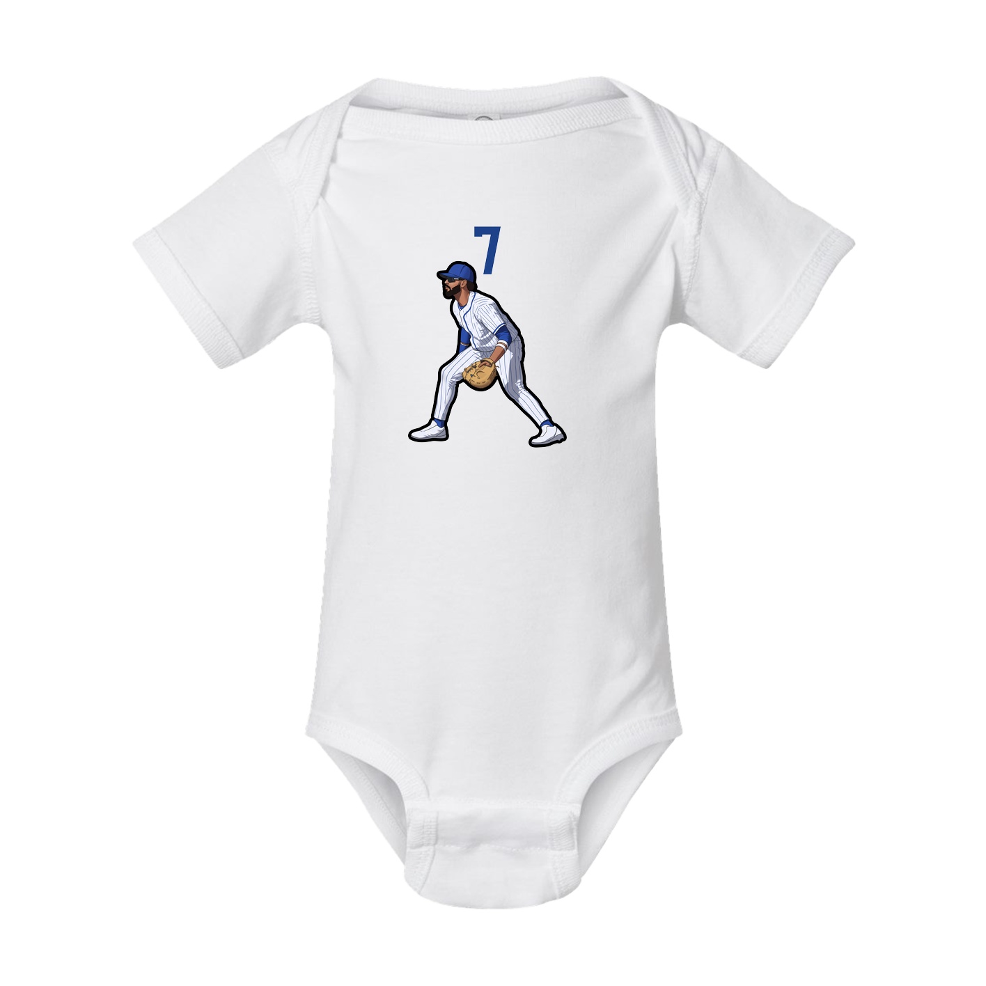 Baby Onesie — Number Top in White