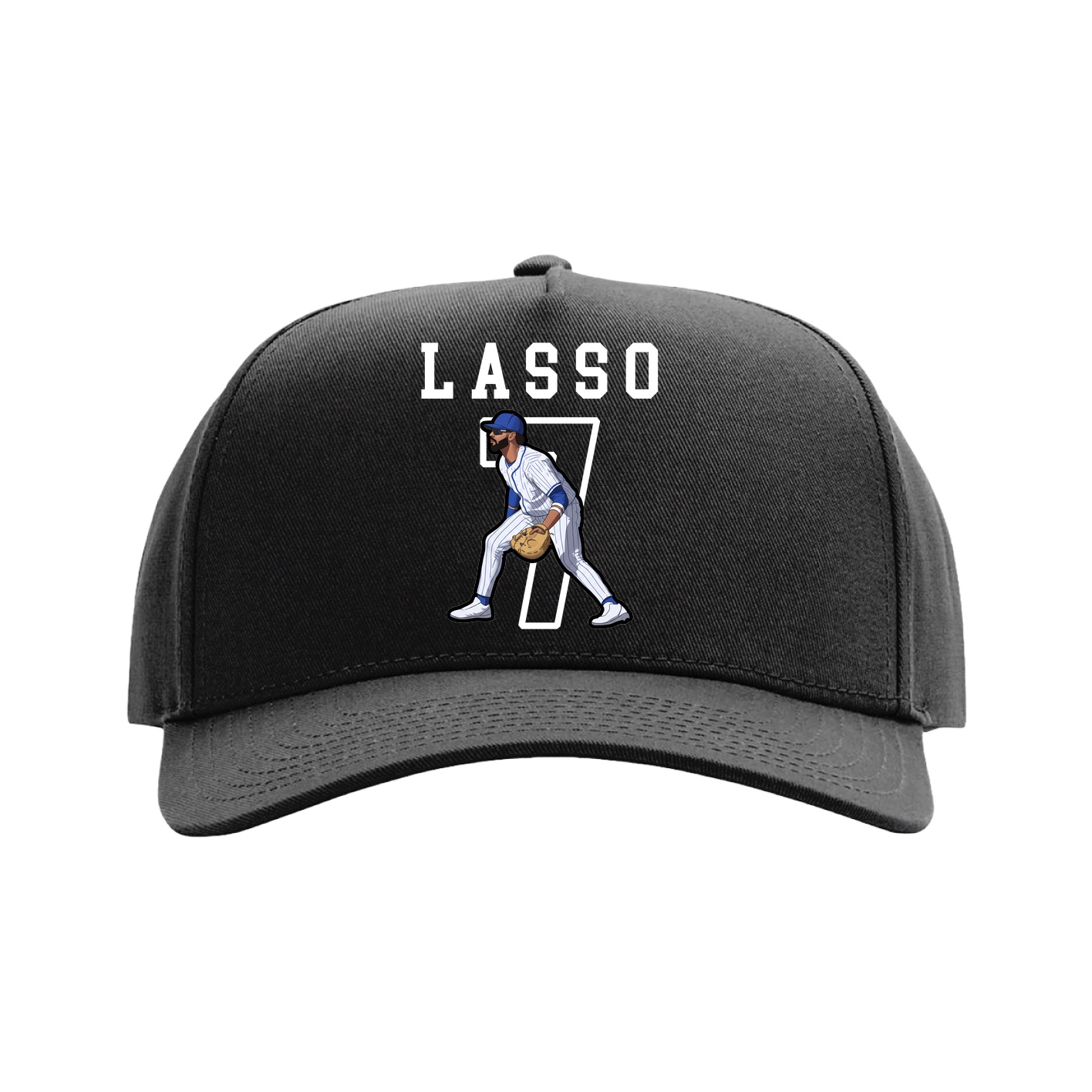 Full Fabric Five-Panel Champ Cap — Shirsey in Black