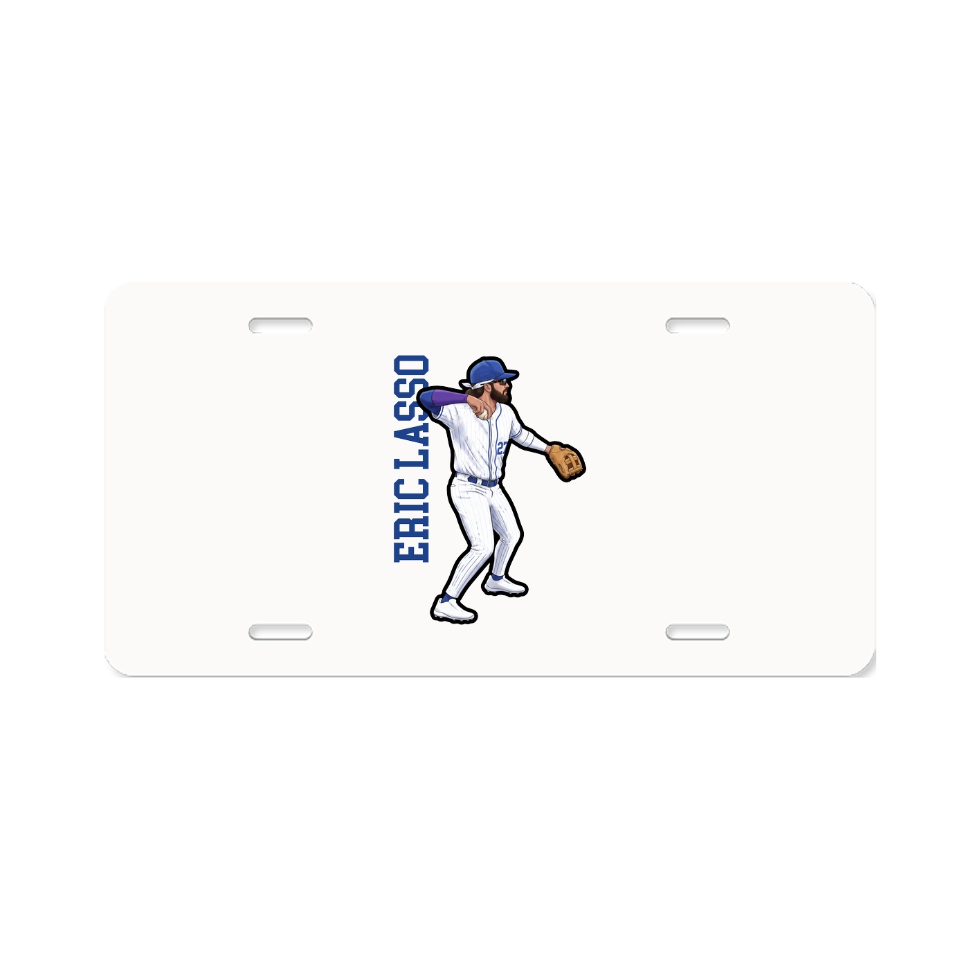 License Plate — Name Vertical in Classic