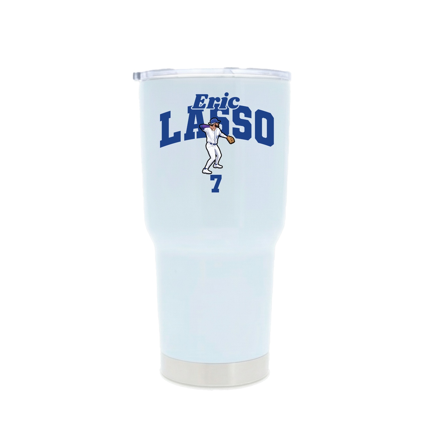 30oz Stainless Steel Tumbler — Signature Arch in White