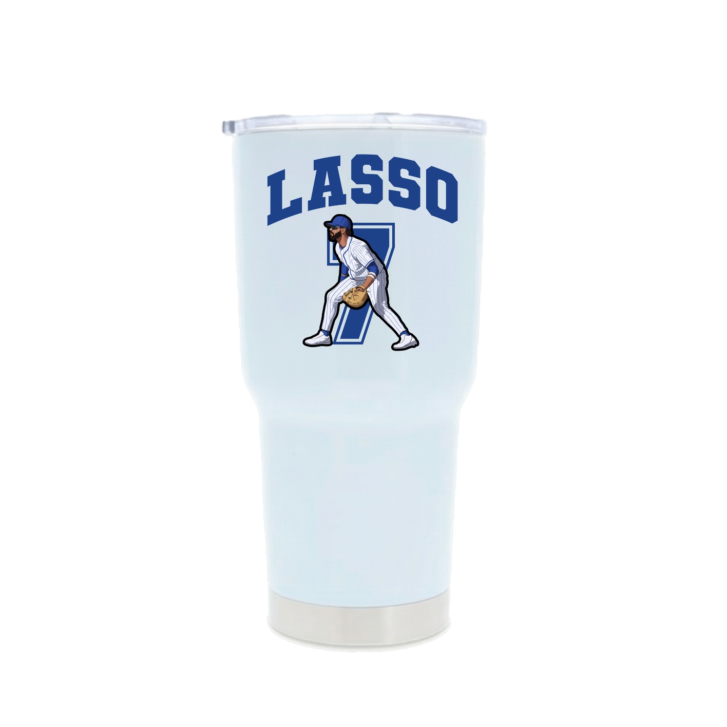 30oz Stainless Steel Tumbler — Number in White