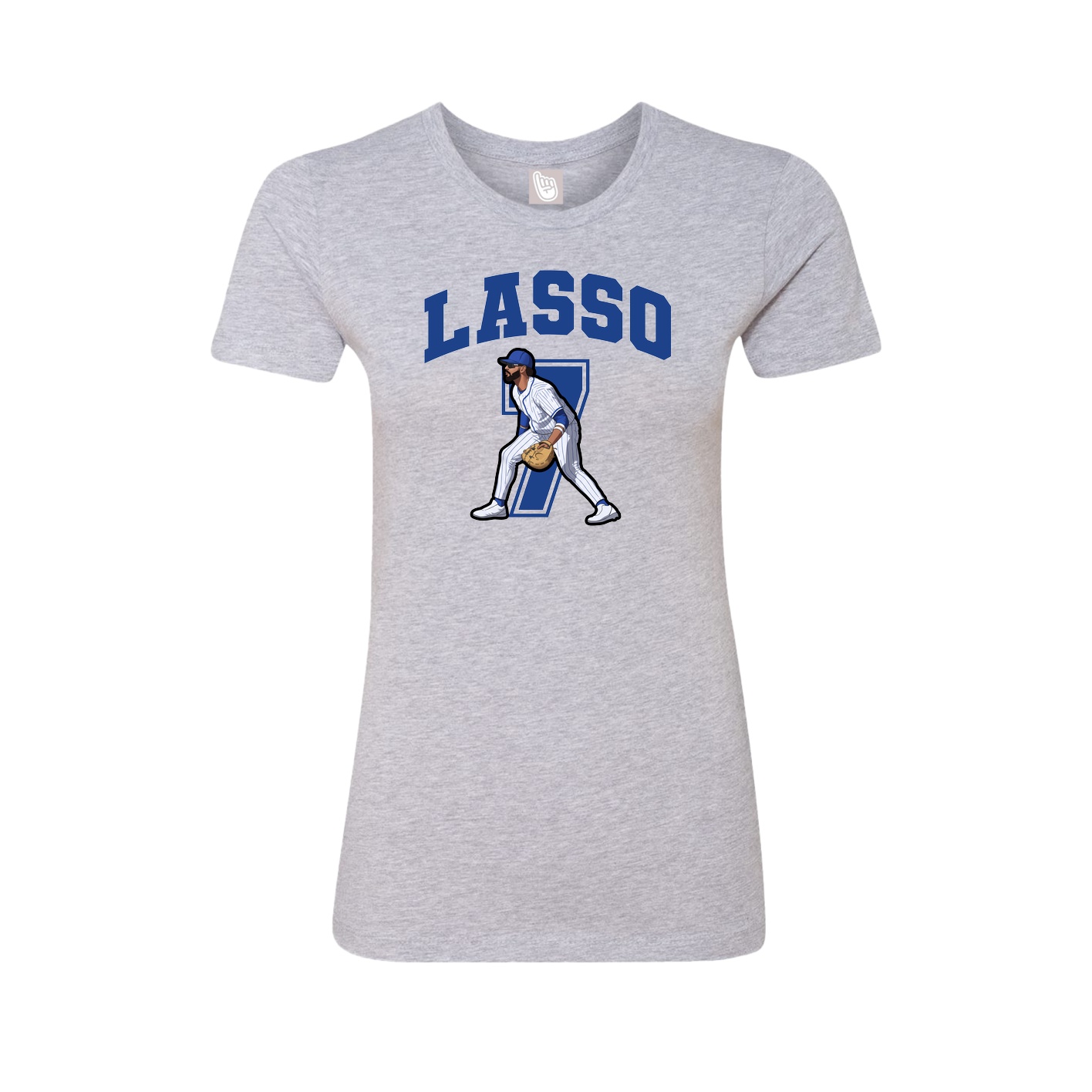 Fitted Women's Tee — Number in Grey