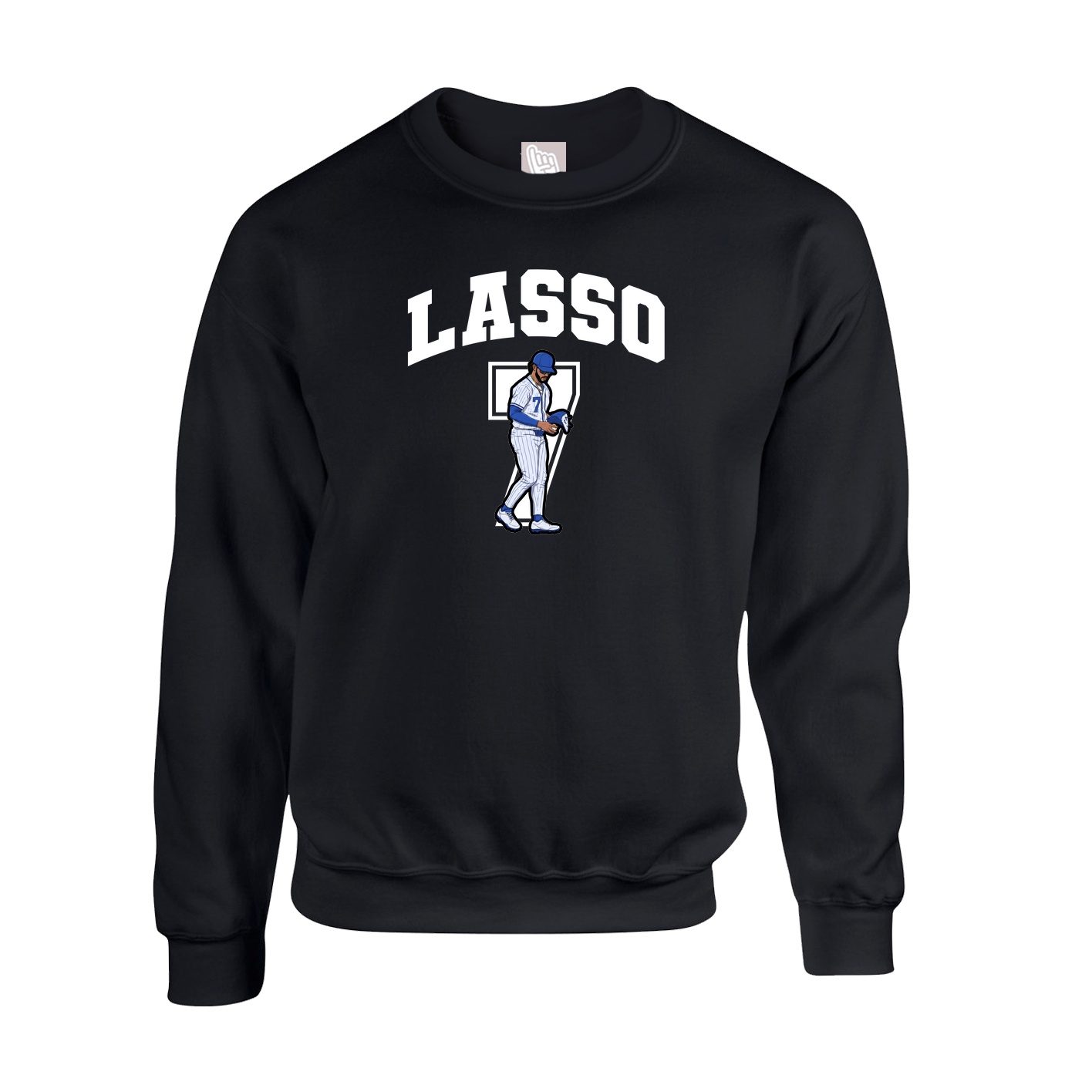 Fleece Crew — Number in Black