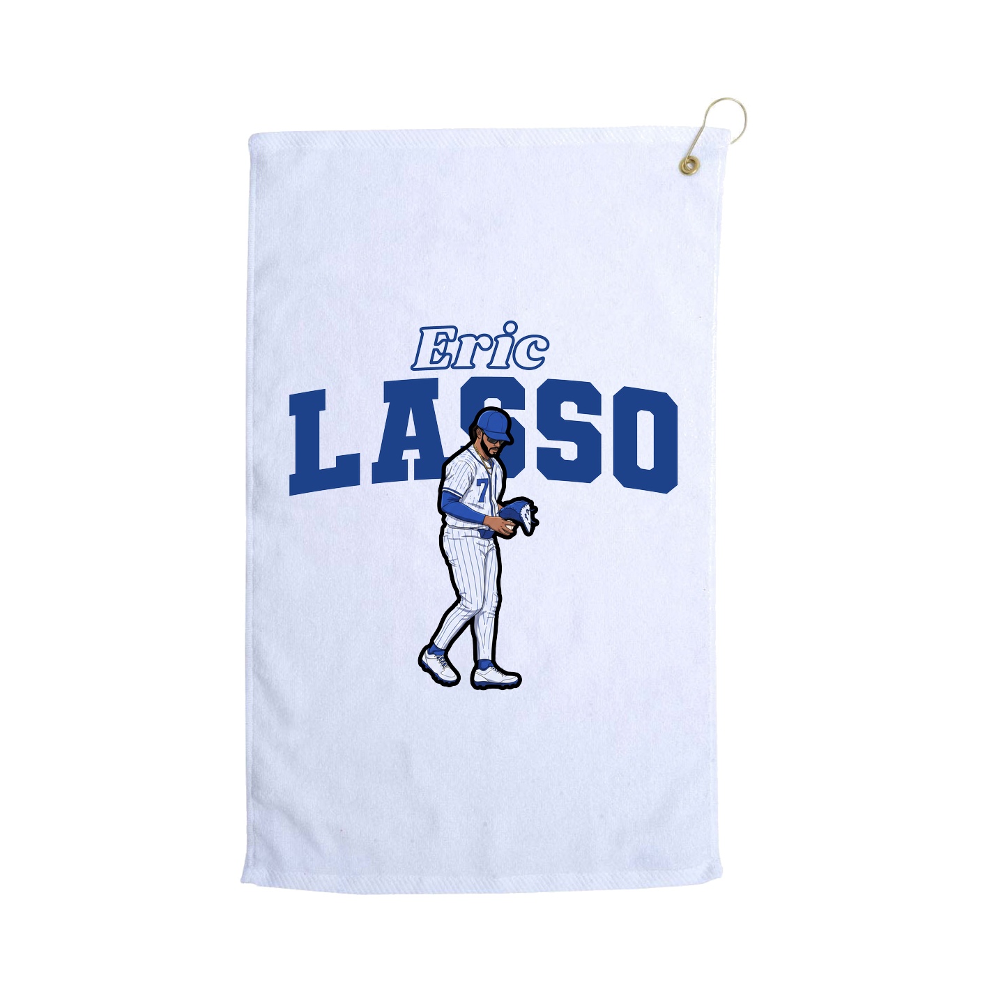 Golf Towel — Name Arch in White
