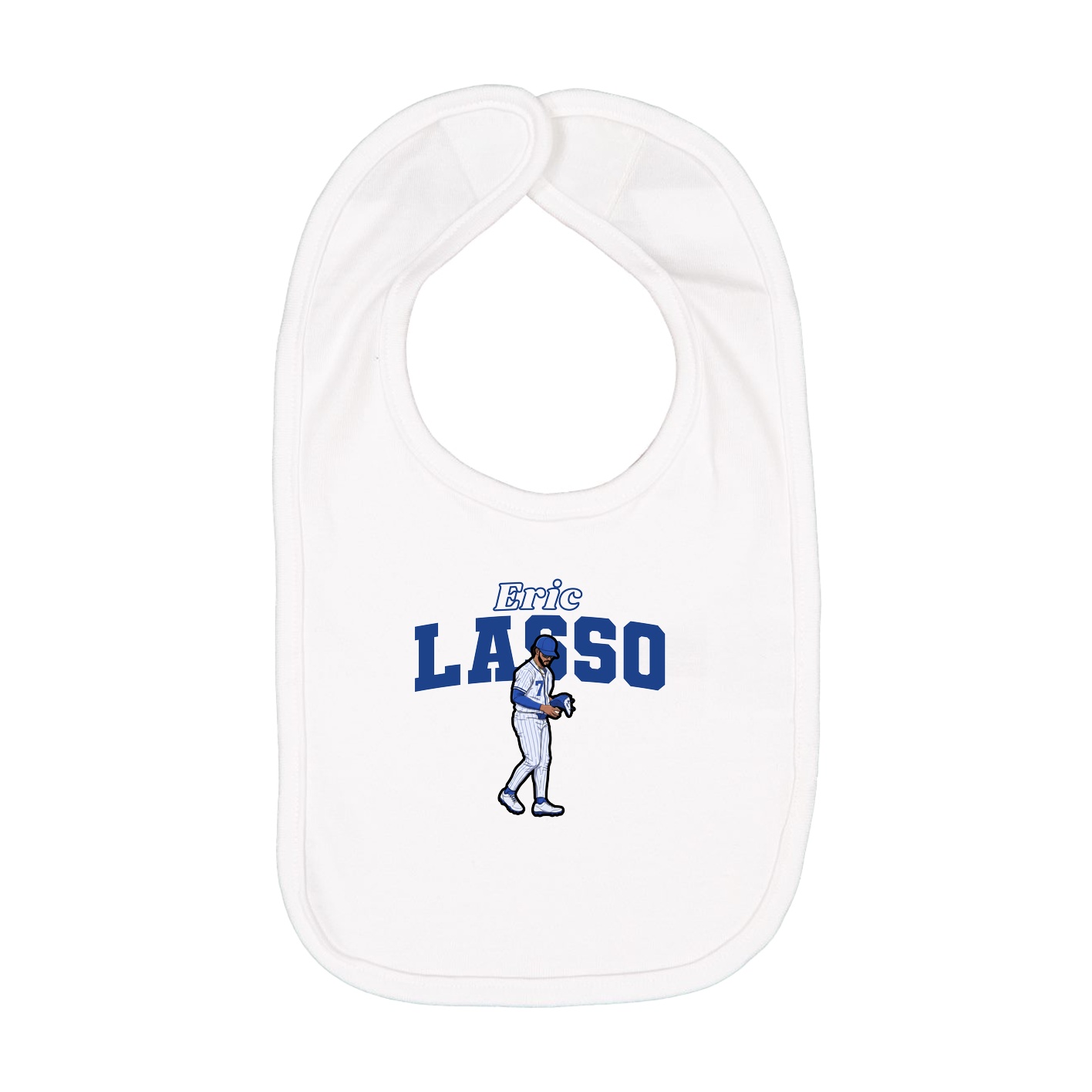 Infant Bib — Name Arch in White