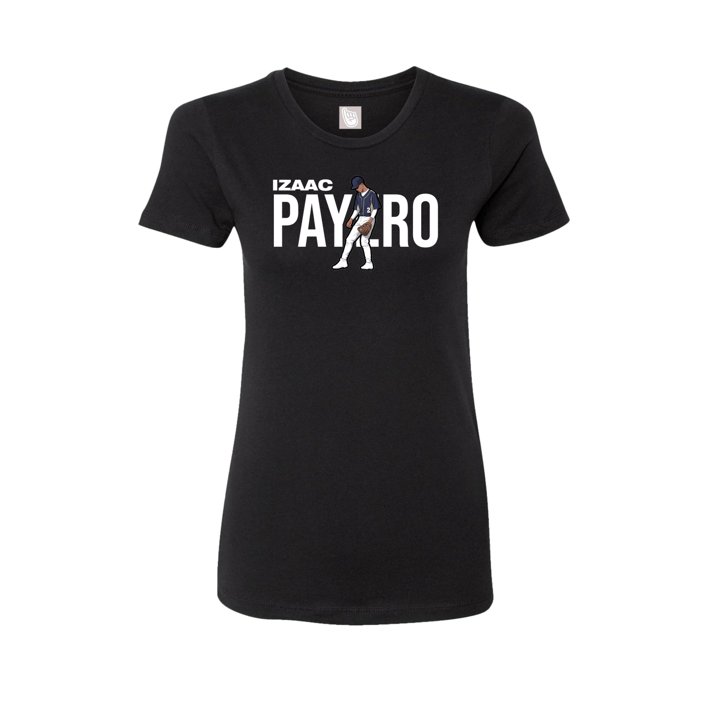 Fitted Women's Tee — Player Name in Black