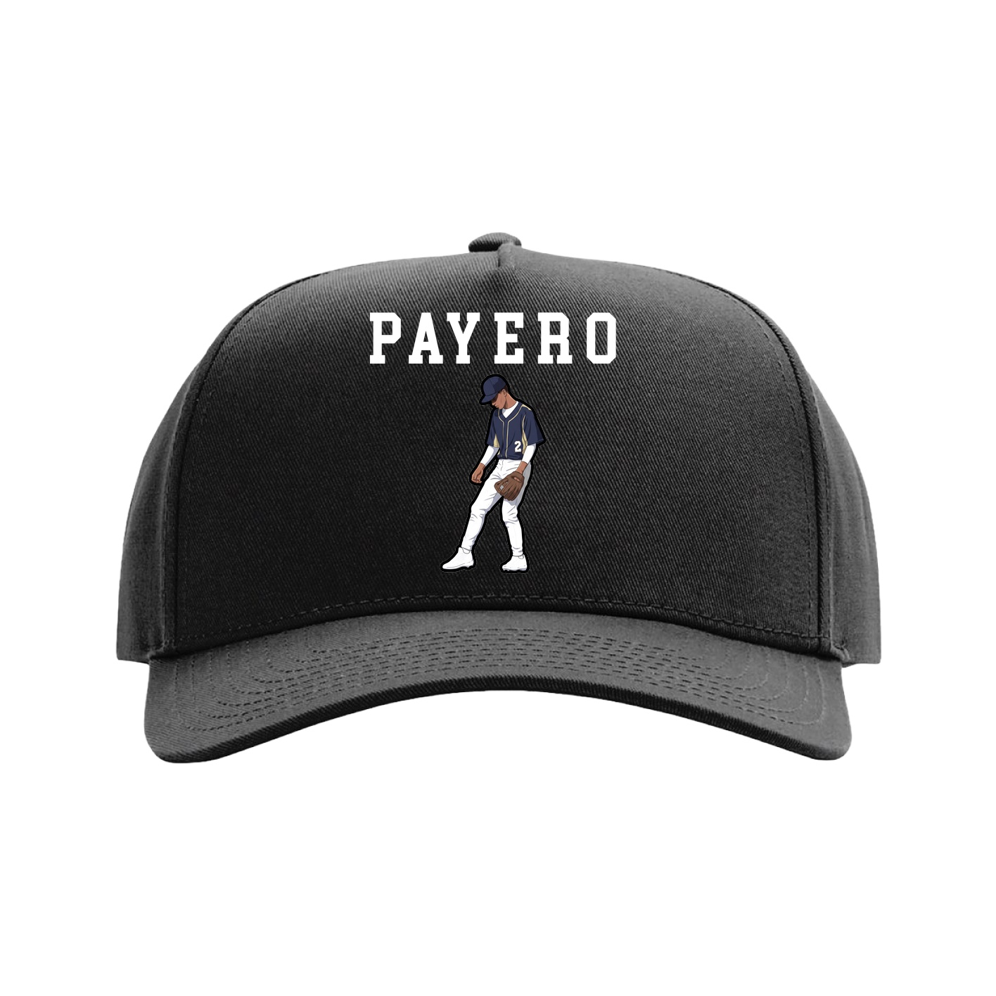 Full Fabric Five-Panel Champ Cap — Shirsey in Black