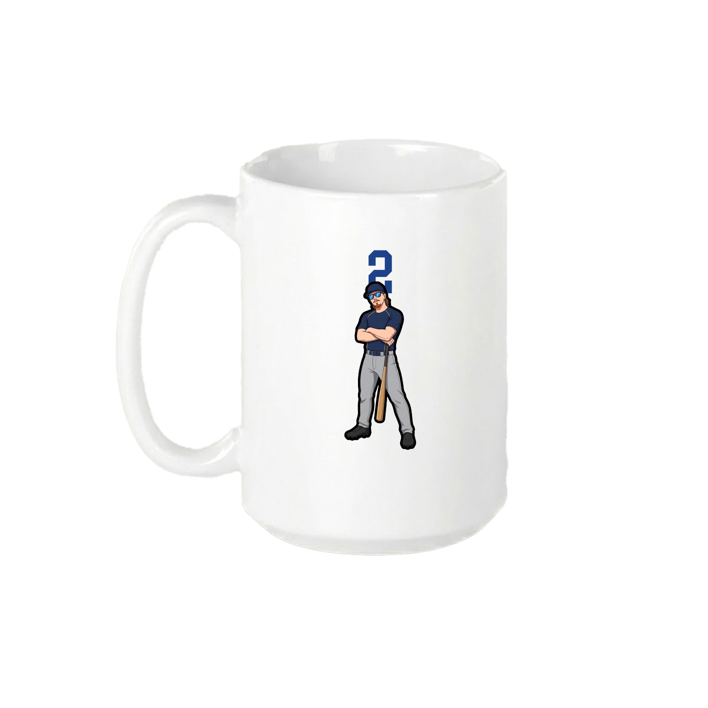 15oz Coffee Mug — Number Top in White