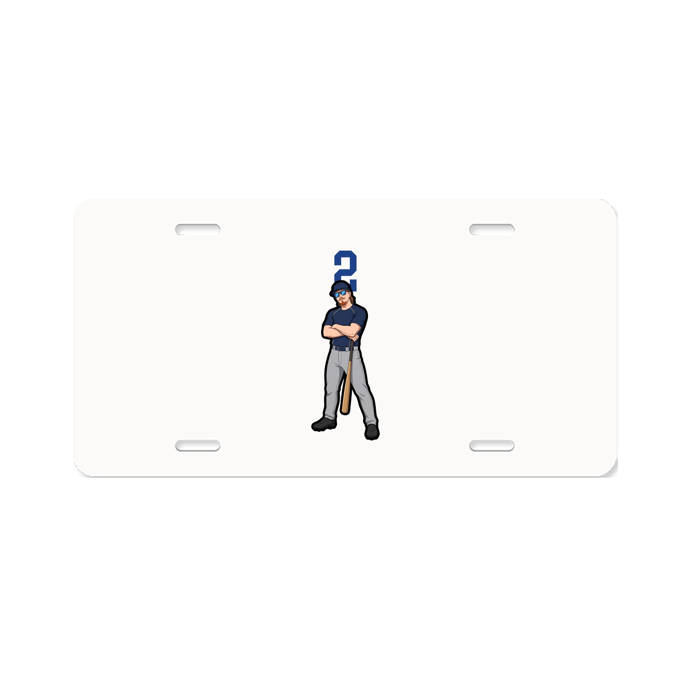 License Plate — Number Top in Classic