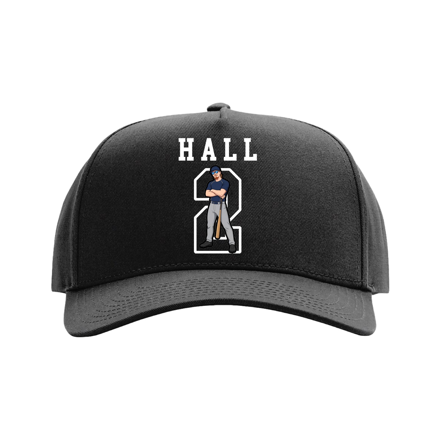 Full Fabric Five-Panel Champ Cap — Shirsey in Black