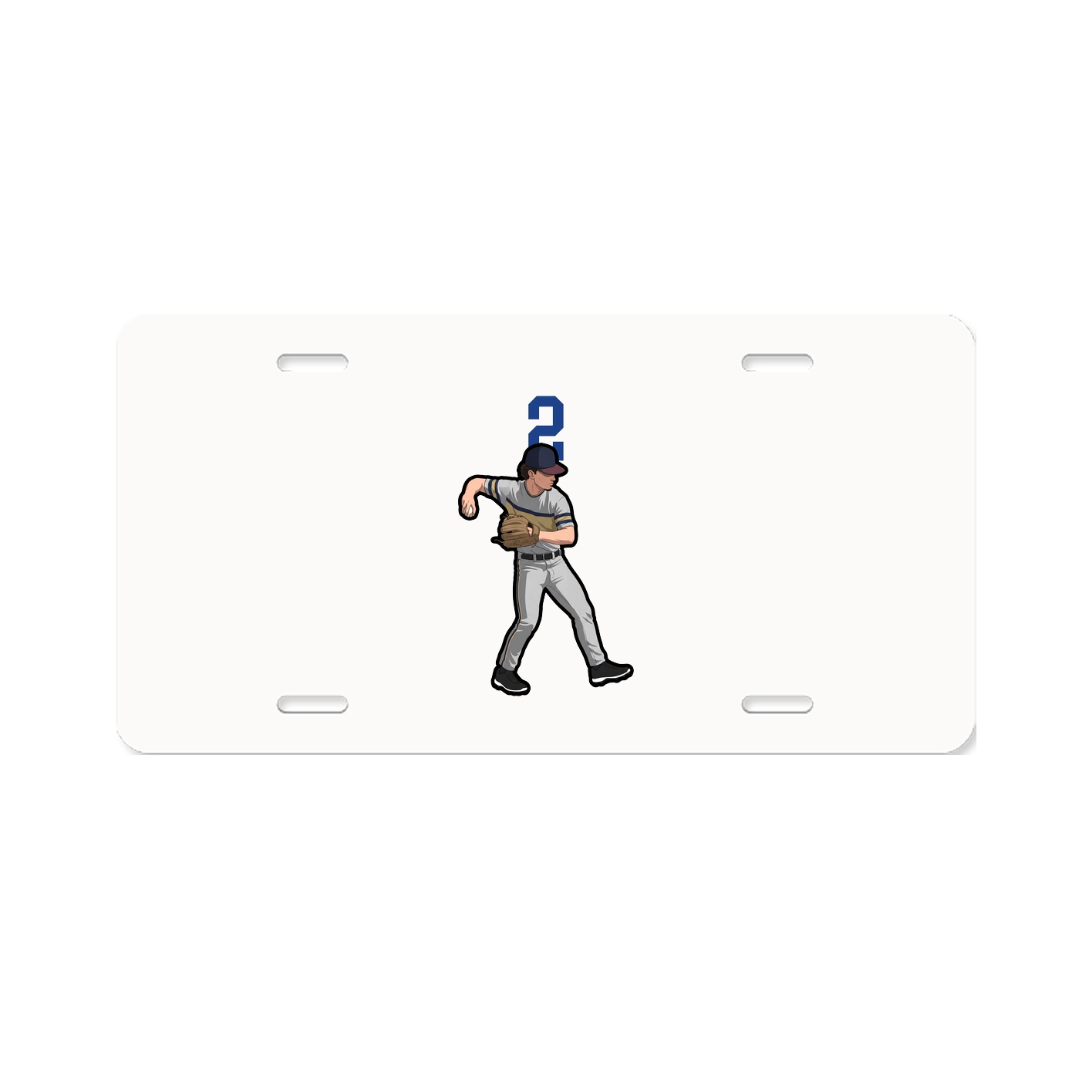 License Plate — Number Top in Classic