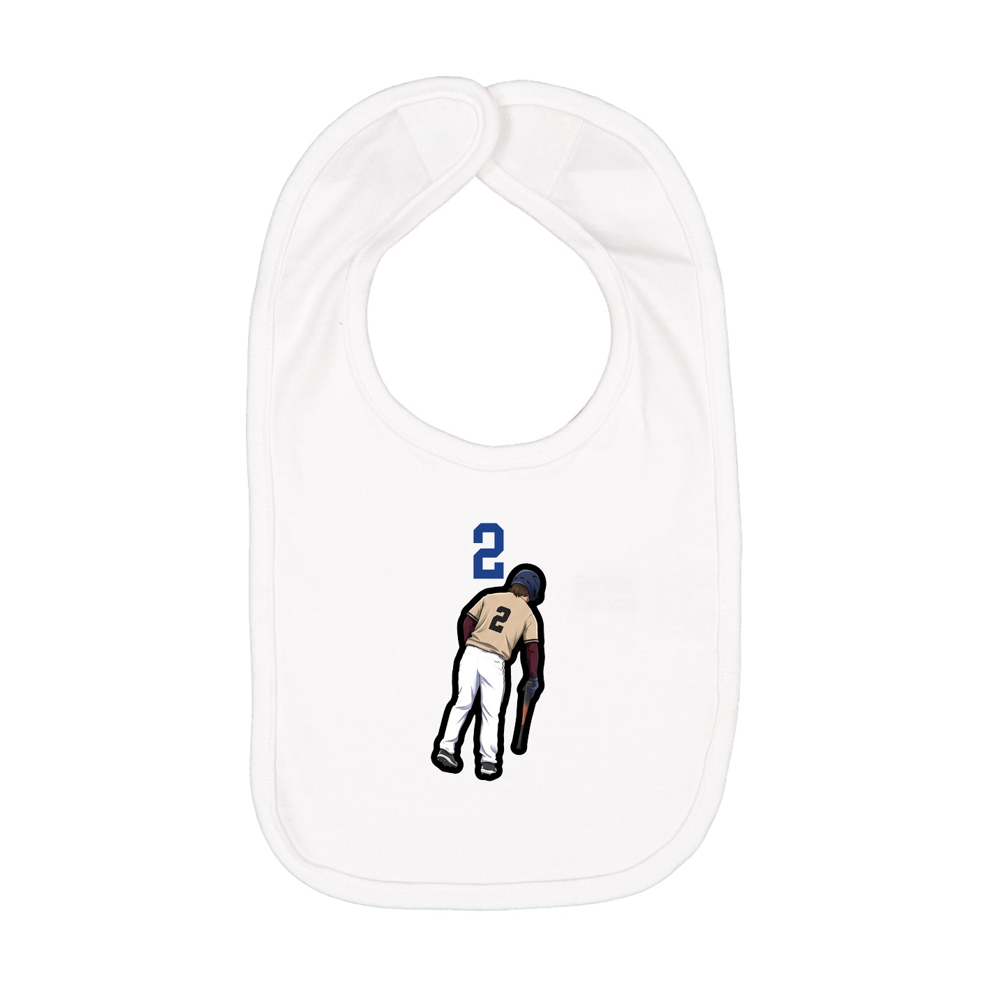 Infant Bib — Number Top in White
