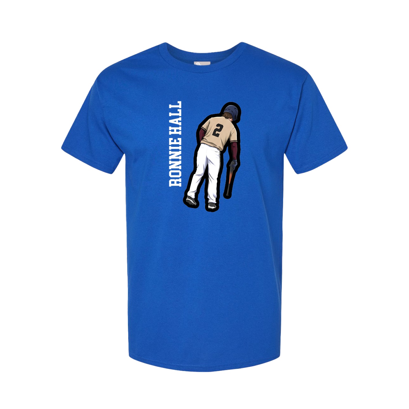 Youth Tee — Name Vertical in Royal