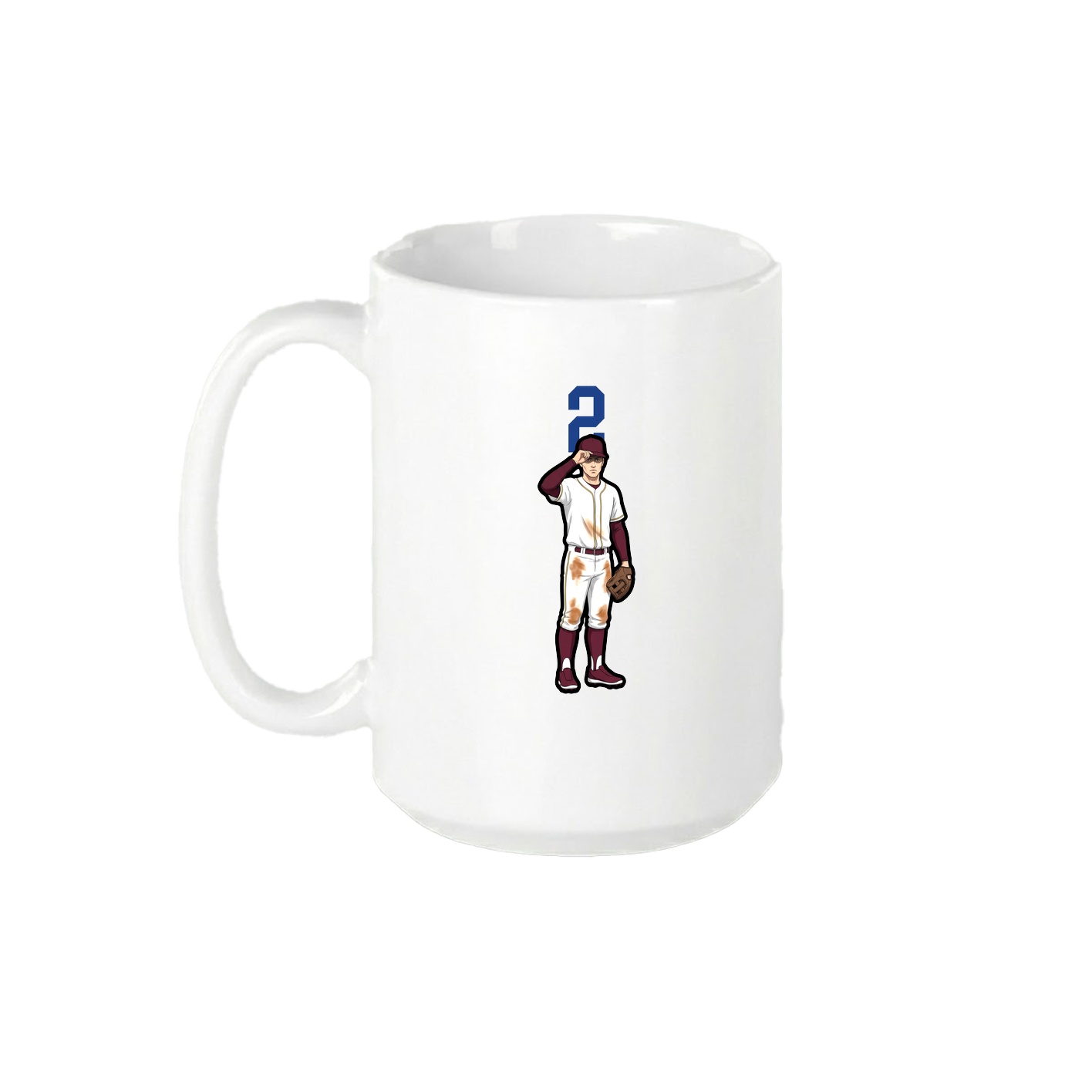 15oz Coffee Mug — Number Top in White